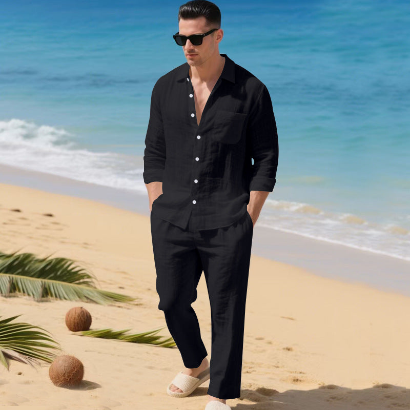 Maqiato | Men's Linen Set - Shirt & Pants