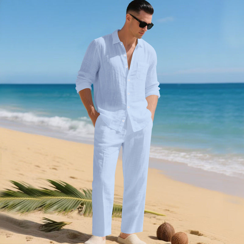 Maqiato | Men's Linen Set - Shirt & Pants