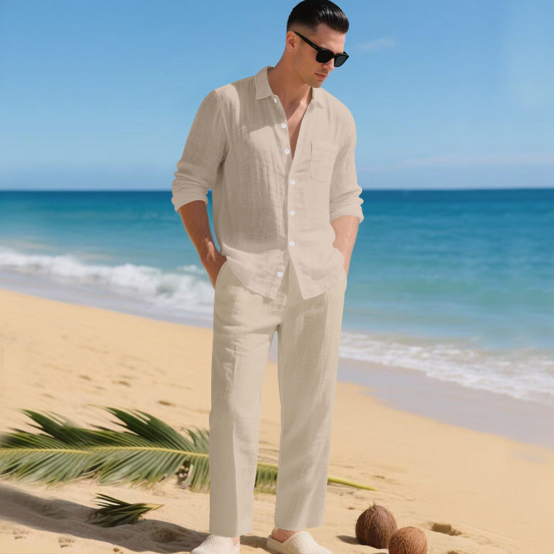 Maqiato | Men's Linen Set - Shirt & Pants