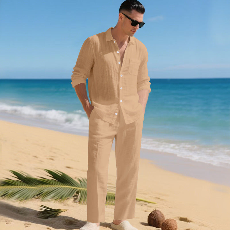 Maqiato | Men's Linen Set - Shirt & Pants