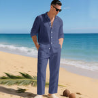 Maqiato | Men's Linen Set - Shirt & Pants