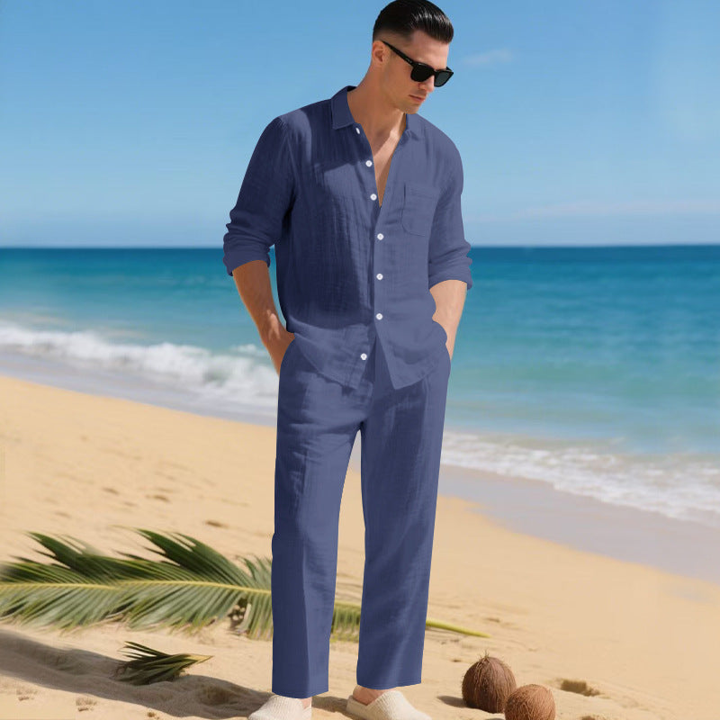 Maqiato | Men's Linen Set - Shirt & Pants