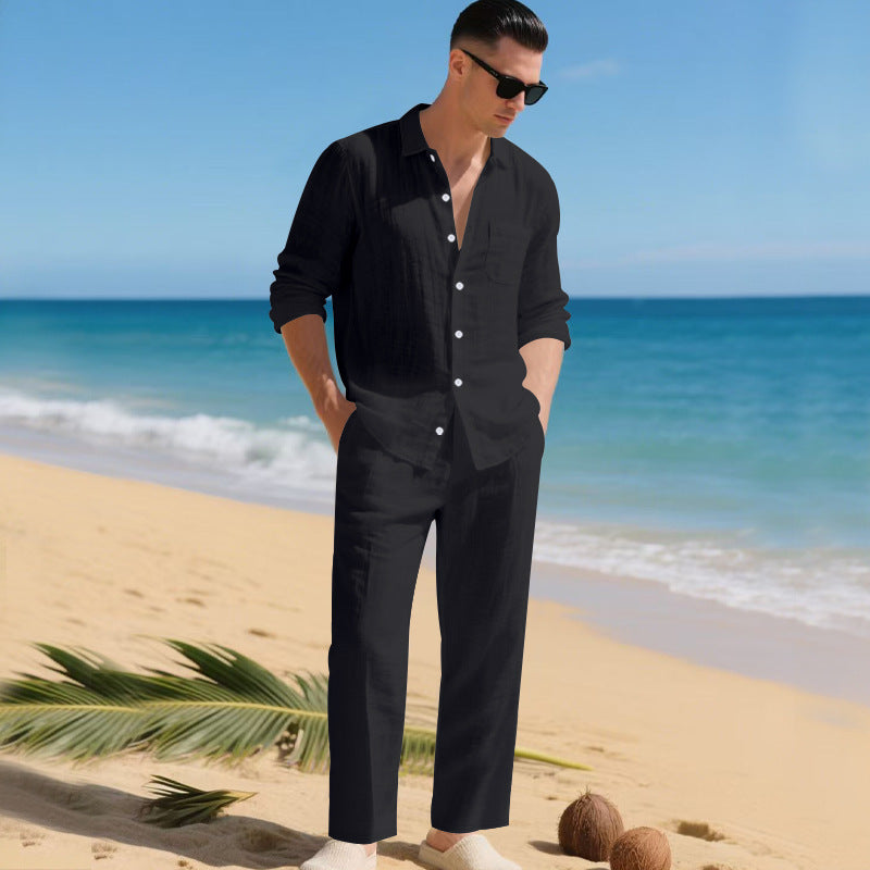 Maqiato | Men's Linen Set - Shirt & Pants