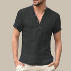 Maqiato | Men's Linen V-Neck Shirt
