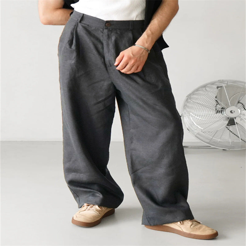 Maqiato | Men's Linen Wide-Leg Pants