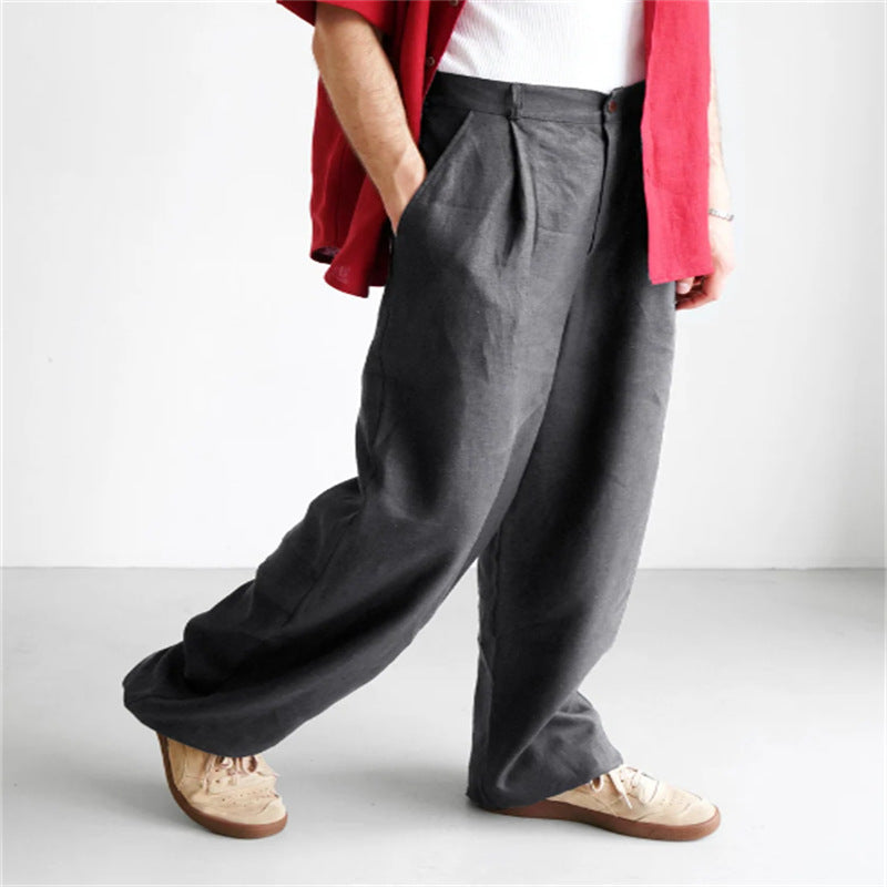 Maqiato | Men's Linen Wide-Leg Pants