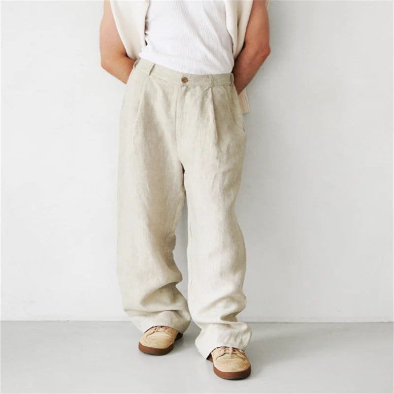 Maqiato | Men's Linen Wide-Leg Pants