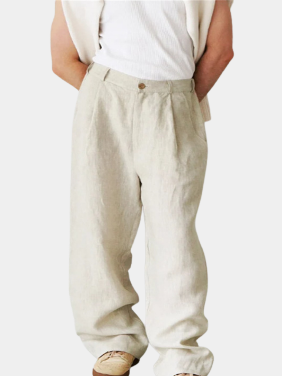 Maqiato | Men's Linen Wide-Leg Pants