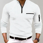 Maqiato | Men's Long Sleeve Cotton Polo