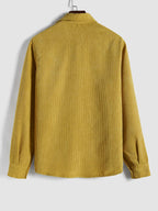 Maqiato | Men's Long Sleeve Half-Button Shirt