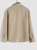 Maqiato | Men's Long Sleeve Half-Button Shirt