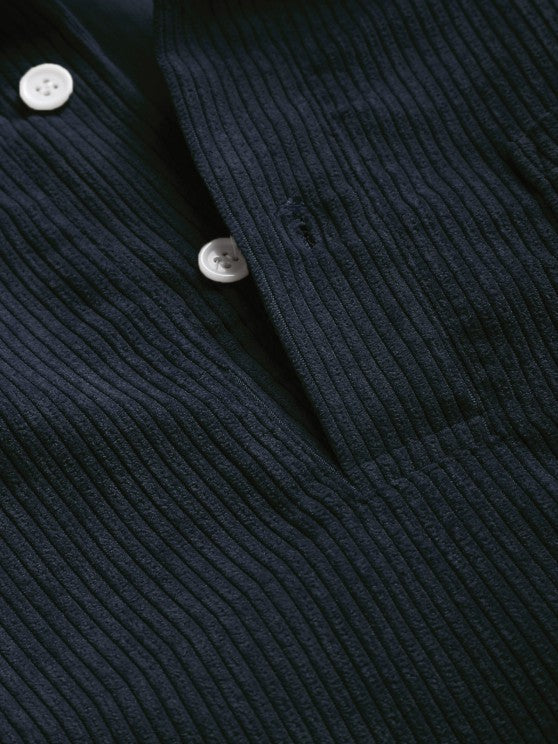 Maqiato | Men's Long Sleeve Half-Button Shirt