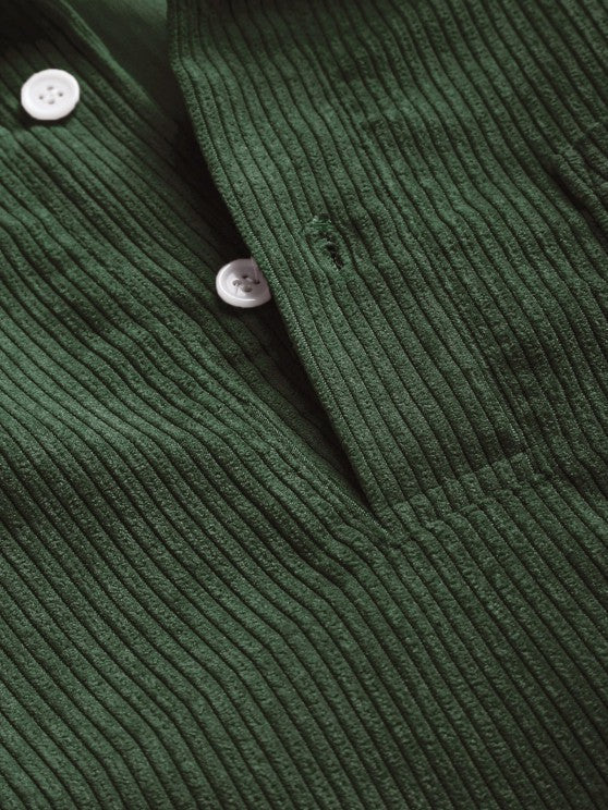 Maqiato | Men's Long Sleeve Half-Button Shirt