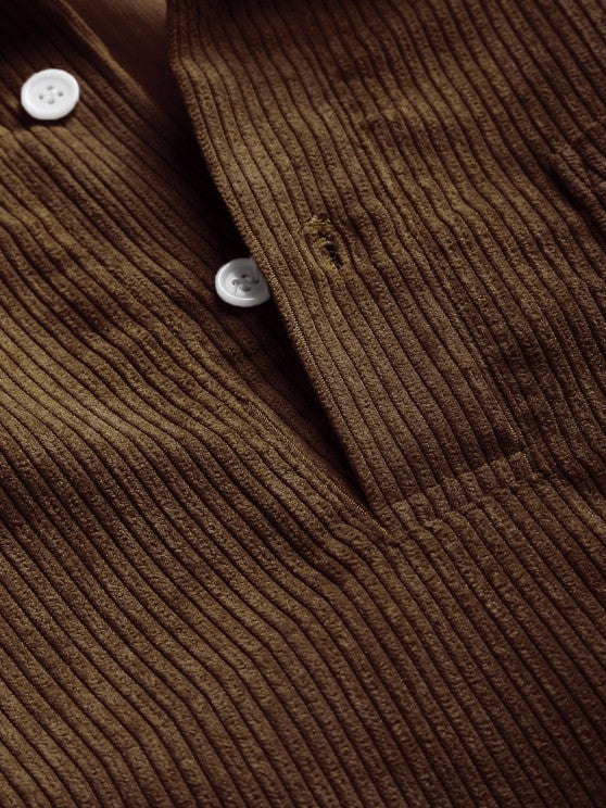 Maqiato | Men's Long Sleeve Half-Button Shirt