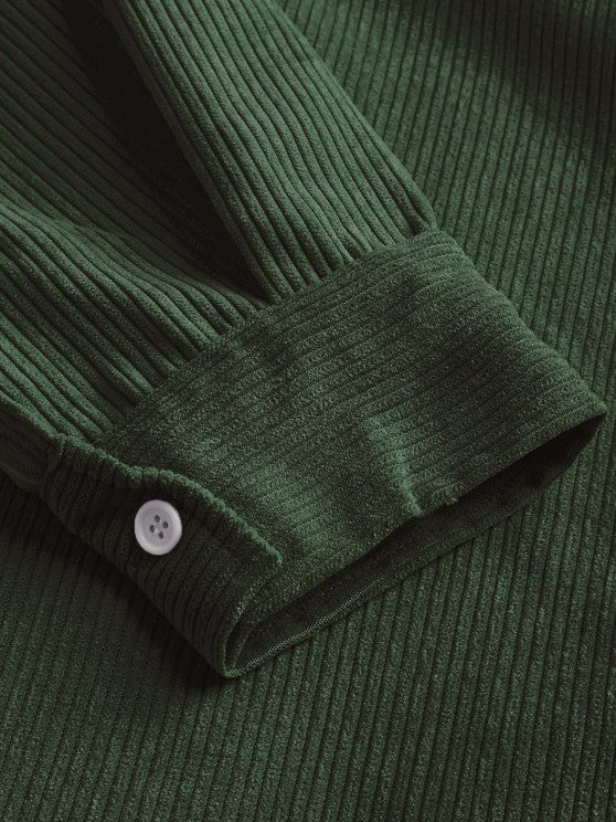 Maqiato | Men's Long Sleeve Half-Button Shirt