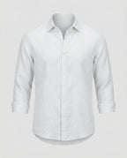 Maqiato | Men's Long-Sleeve Linen-Blend Shirt – Band Collar