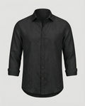 Maqiato | Men's Long-Sleeve Linen-Blend Shirt – Band Collar