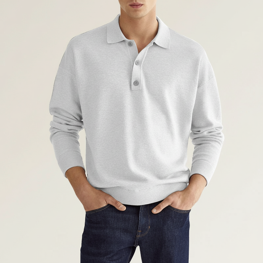 Maqiato | Men's Long Sleeve Polo Shirt