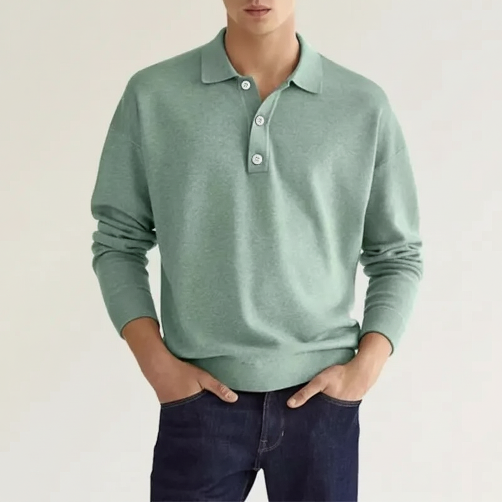 Maqiato | Men's Long Sleeve Polo Shirt