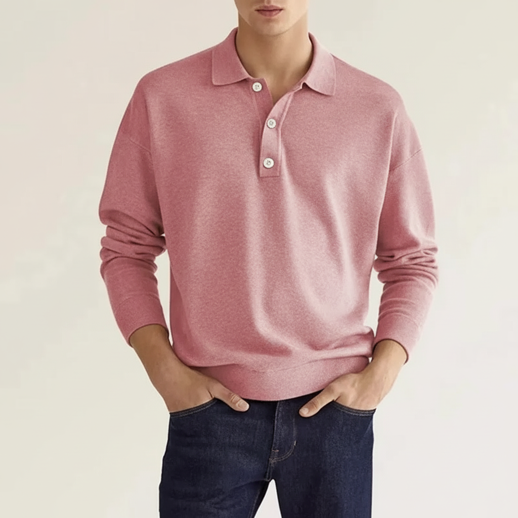 Maqiato | Men's Long Sleeve Polo Shirt