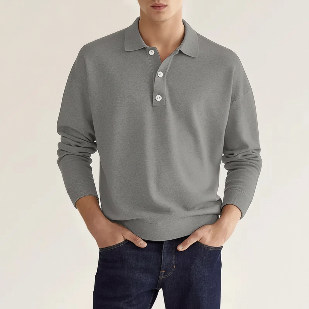 Maqiato | Men's Long Sleeve Polo Shirt