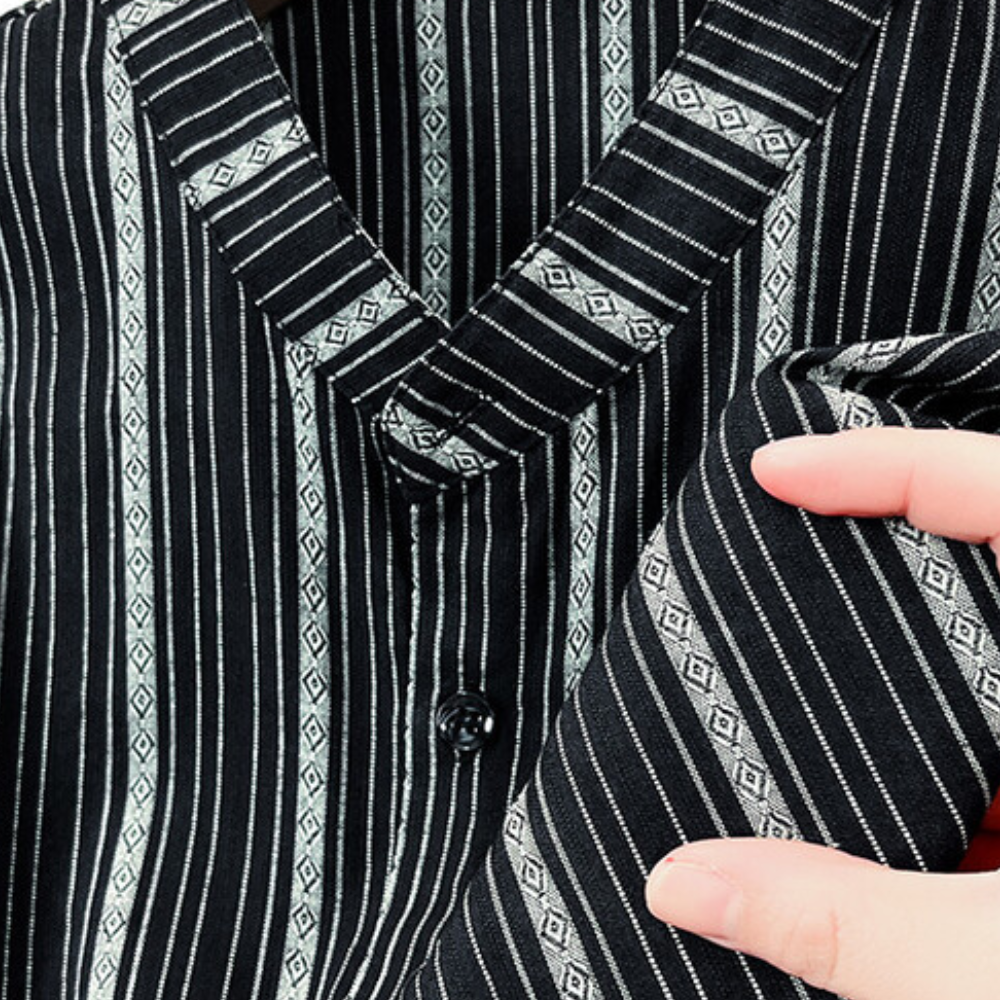 Maqiato | Men's Long Sleeve Striped Shirt