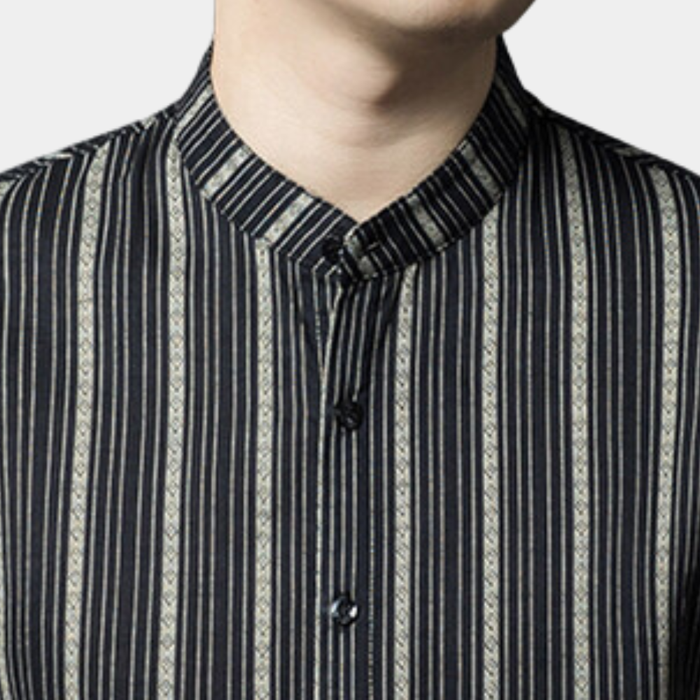 Maqiato | Men's Long Sleeve Striped Shirt