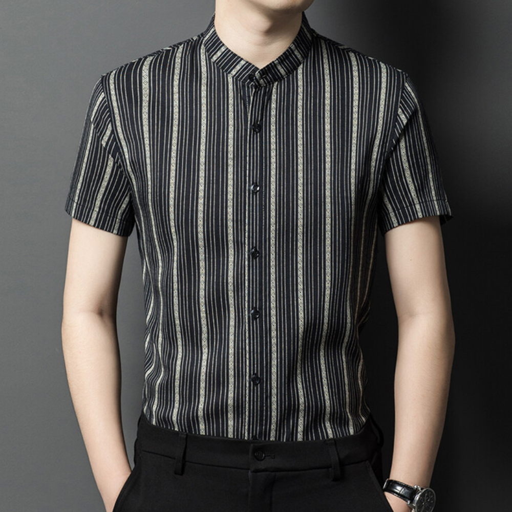 Maqiato | Men's Long Sleeve Striped Shirt