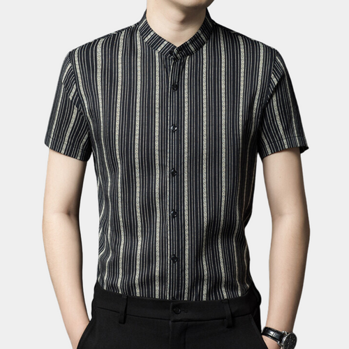 Maqiato | Men's Long Sleeve Striped Shirt