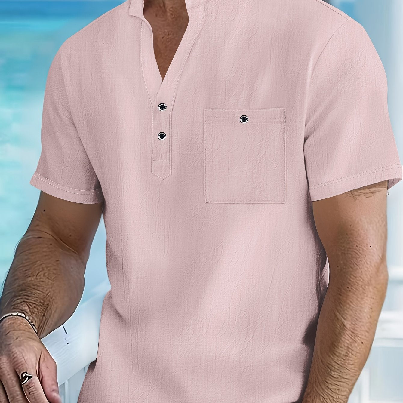 Maqiato | Men's Mandarin Collar Shirt