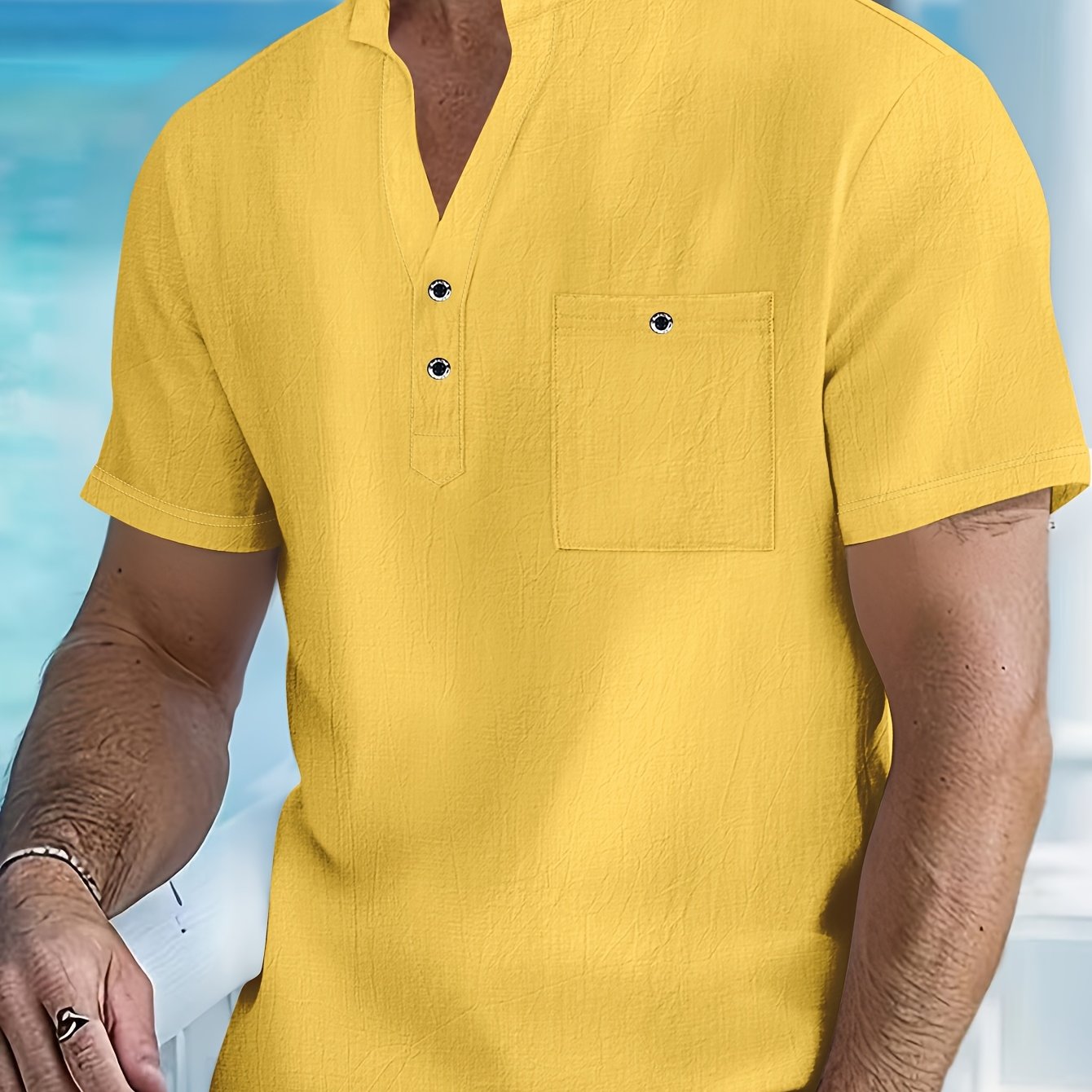 Maqiato | Men's Mandarin Collar Shirt