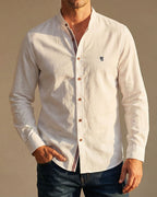 Maqiato | Men's Mandarin Collar Shirt