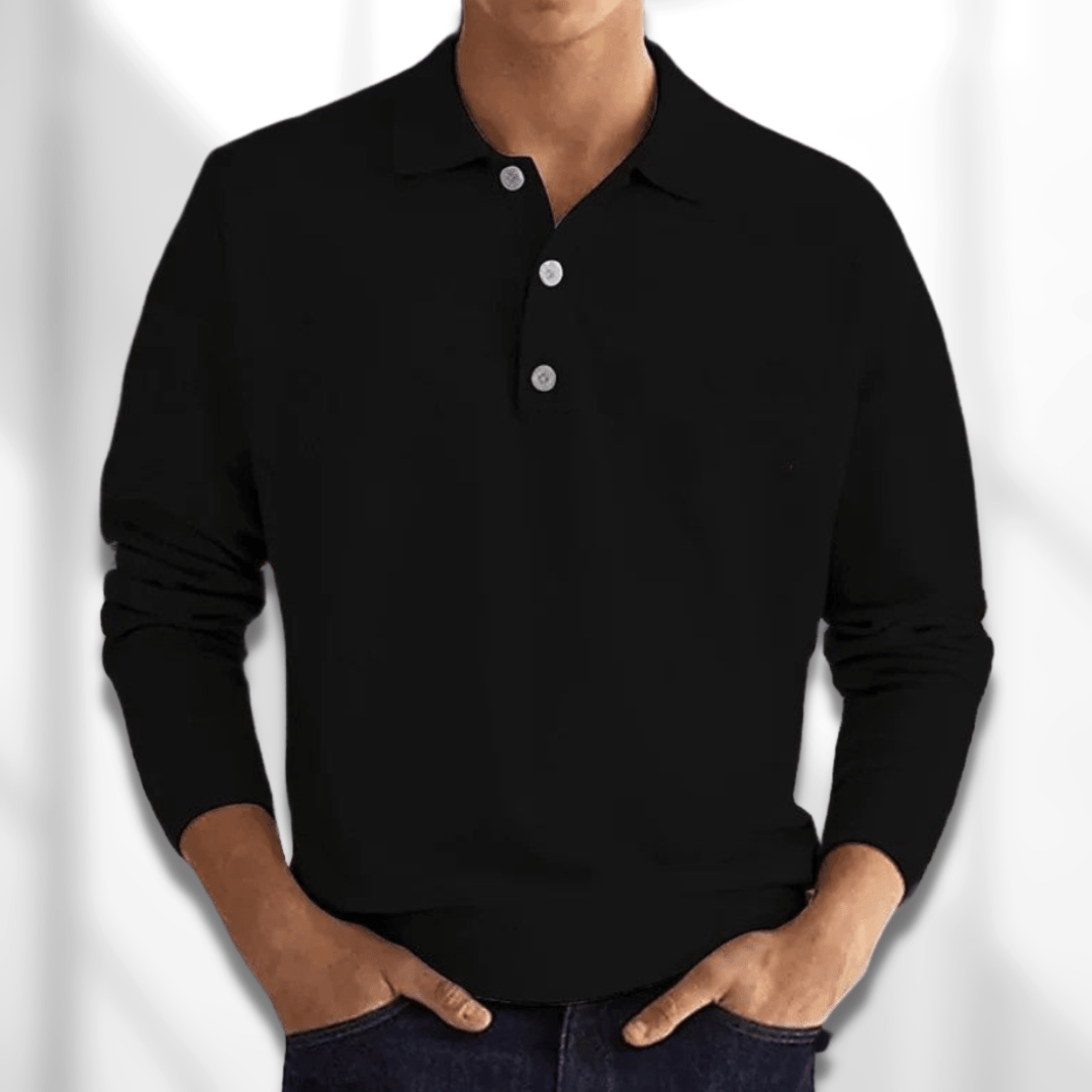 Maqiato | Men's Modern Fit Long Sleeve Polo