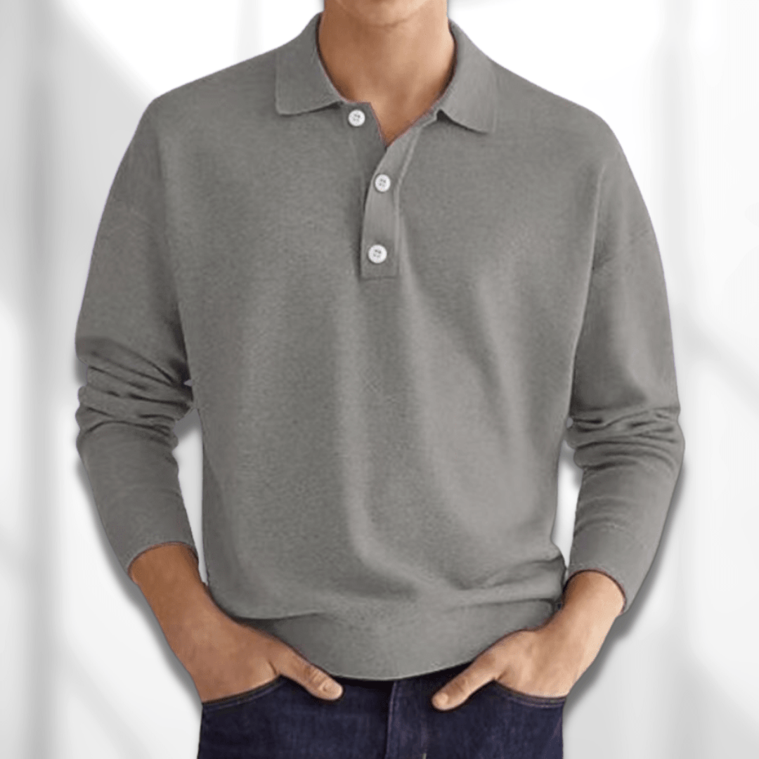 Maqiato | Men's Modern Fit Long Sleeve Polo
