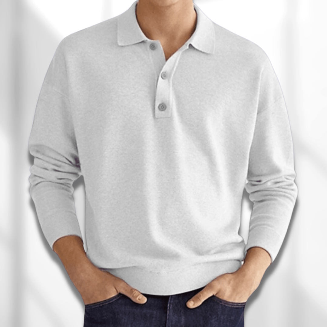Maqiato | Men's Modern Fit Long Sleeve Polo