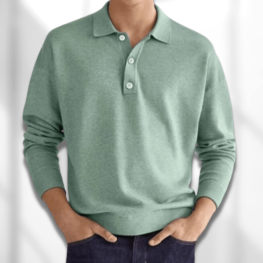 Maqiato | Men's Modern Fit Long Sleeve Polo