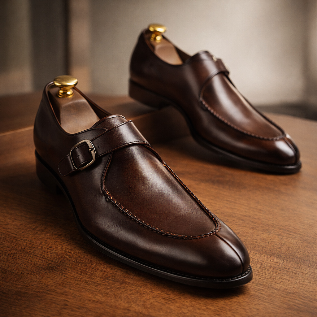 Maqiato | Men's Monk Strap Buckle Dress Shoes