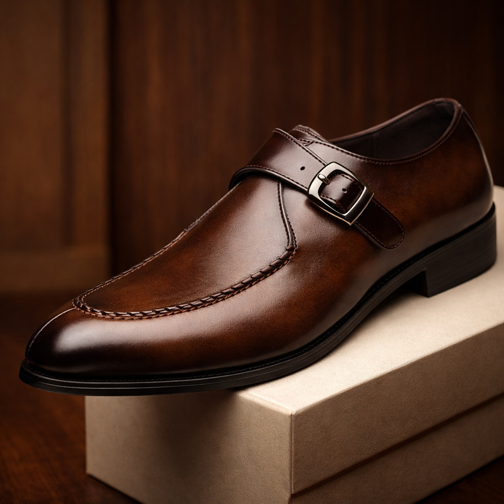 Maqiato | Men's Monk Strap Buckle Dress Shoes