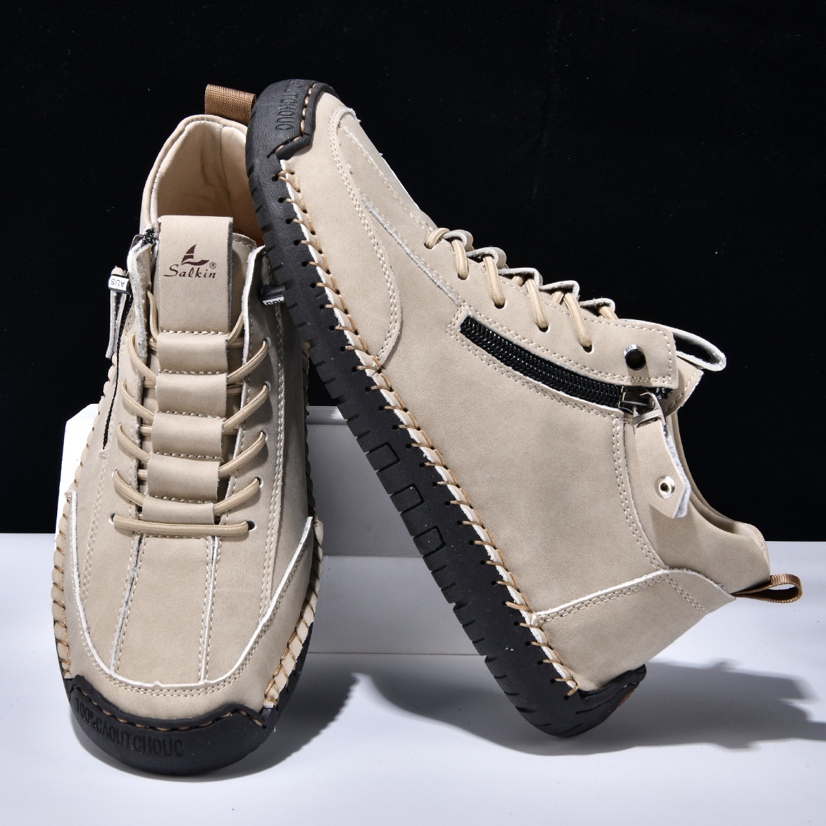 Maqiato | Men's Nubuck Zip Shoes