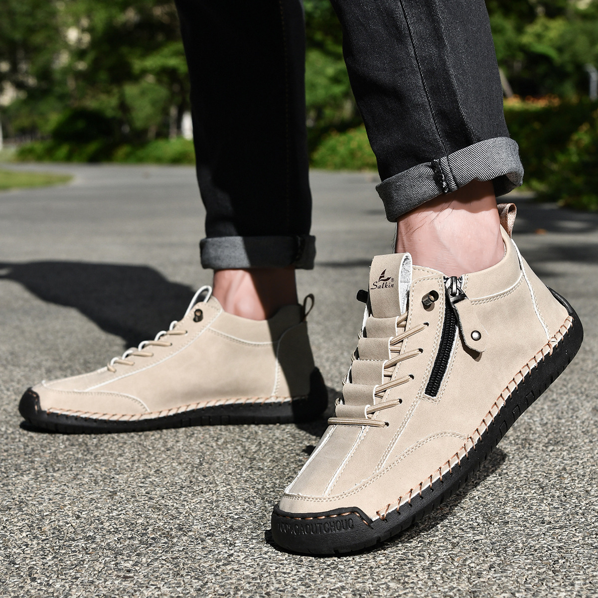 Maqiato | Men's Nubuck Zip Shoes