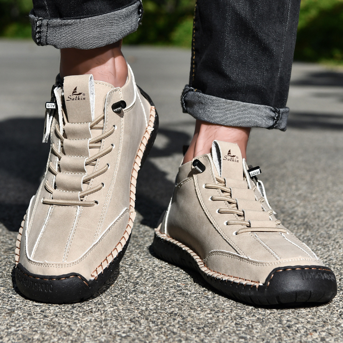 Maqiato | Men's Nubuck Zip Shoes