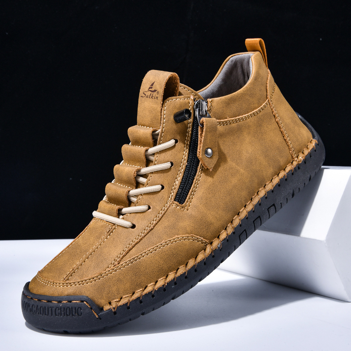 Maqiato | Men's Nubuck Zip Shoes