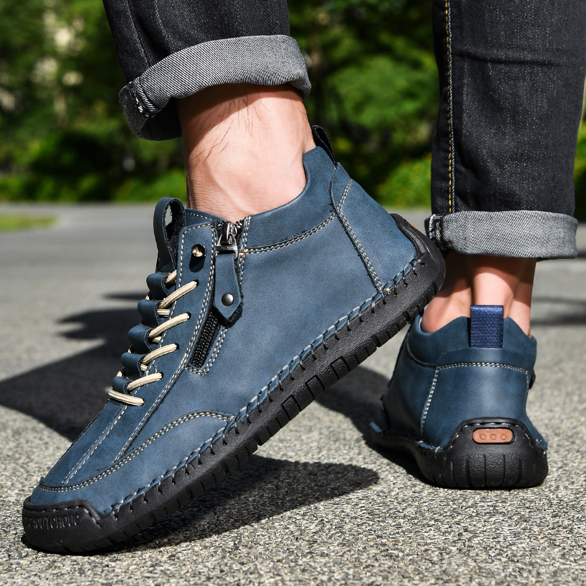 Maqiato | Men's Nubuck Zip Shoes