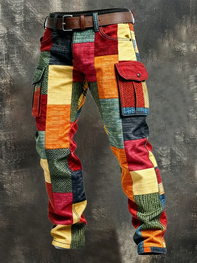 Maqiato | Men's Patchwork Cargo Pants