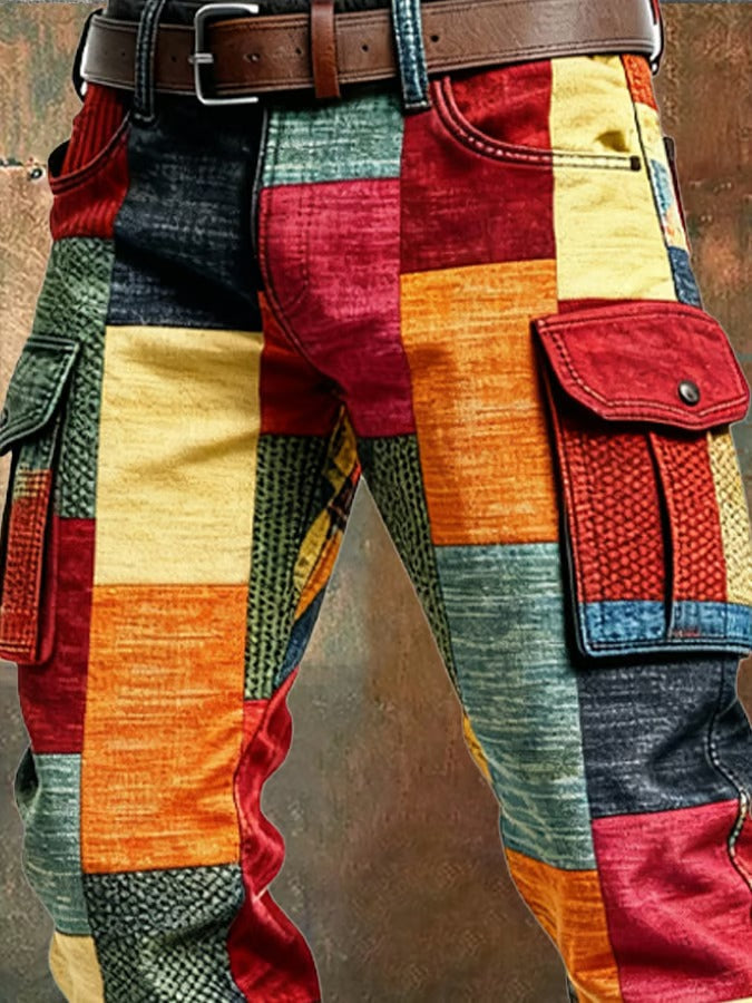 Maqiato | Men's Patchwork Cargo Pants