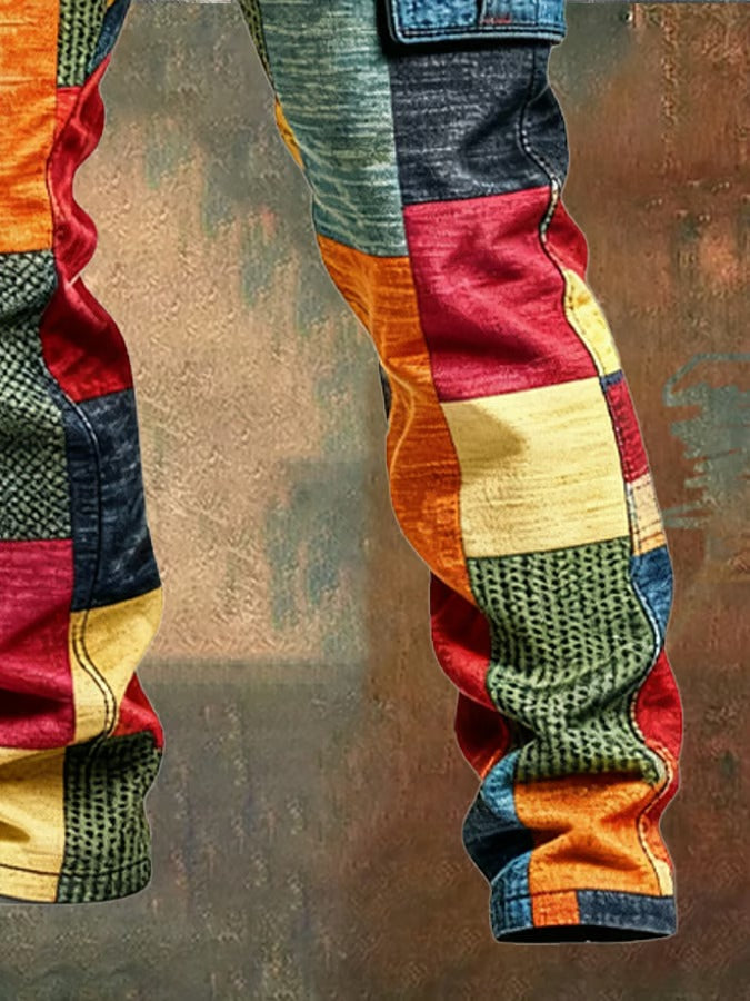 Maqiato | Men's Patchwork Cargo Pants