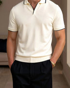 Maqiato | Men's Piqué Polo Shirt with Contrast Trim