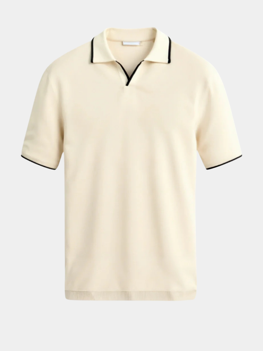 Maqiato | Men's Piqué Polo Shirt with Contrast Trim