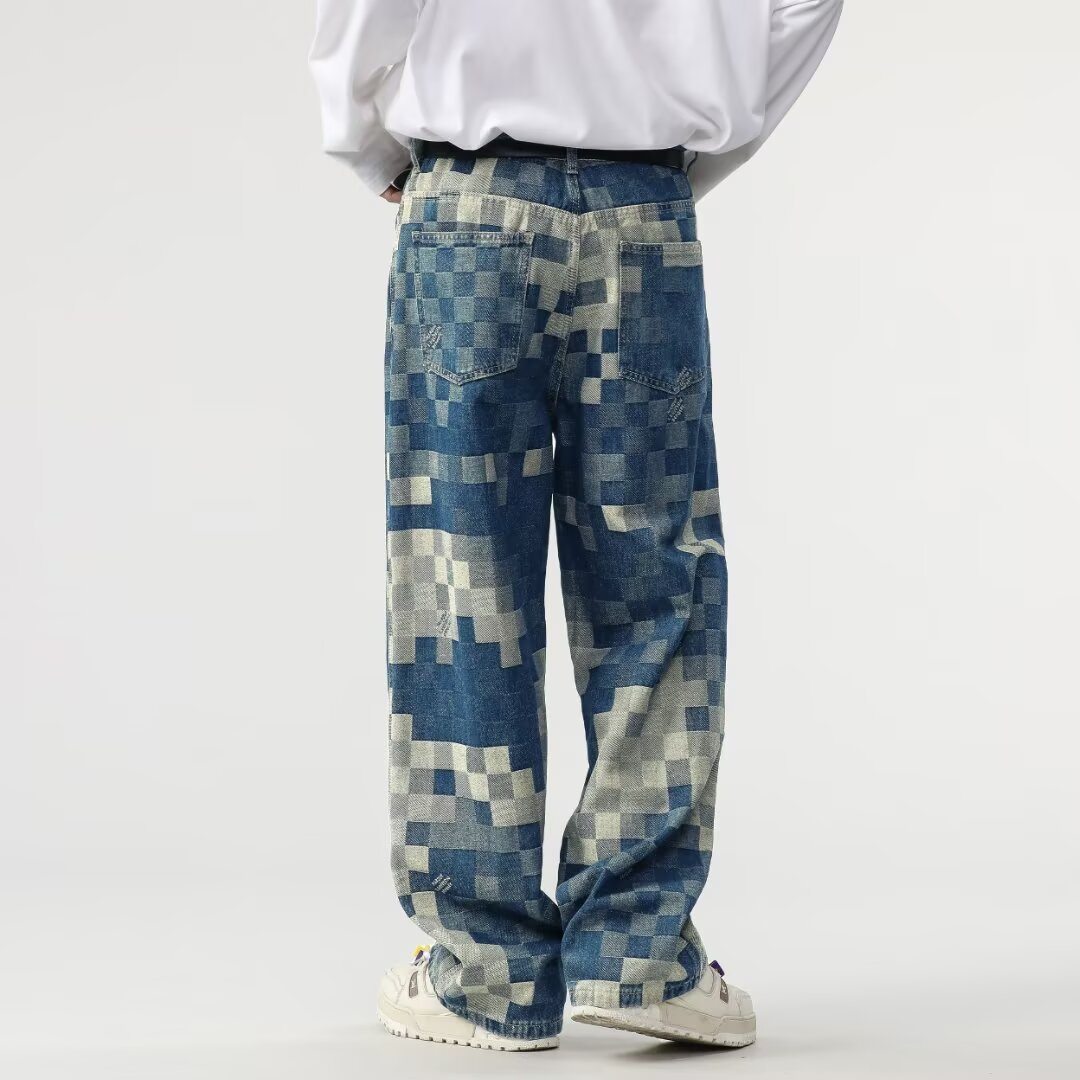 Maqiato | Men's Pixel Effect Denim Jeans