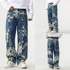 Maqiato | Men's Pixel Effect Denim Jeans
